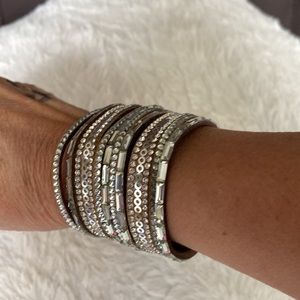 Leather snap wrap sequel bracelet